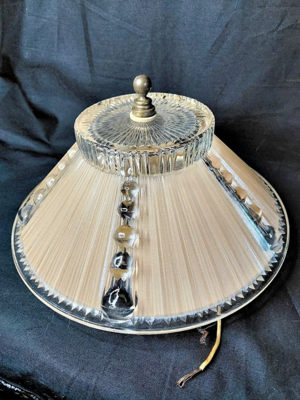 Vintage Flush Mount Glass Ceiling Light Fixture